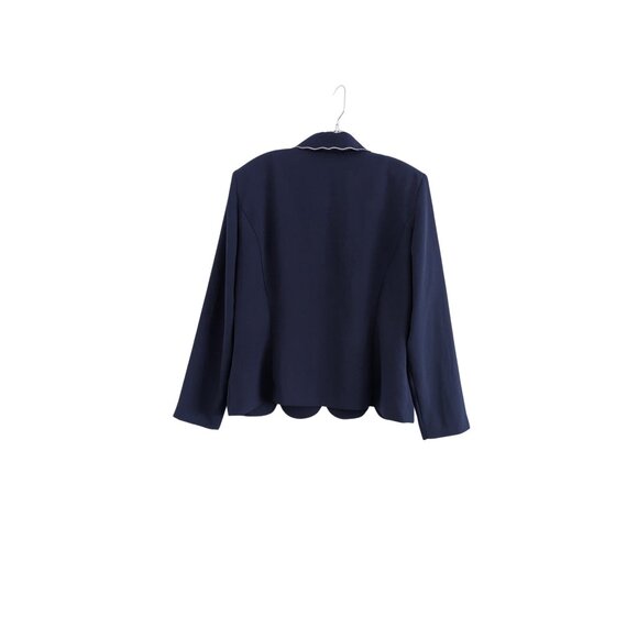 Leslie Fay Vintage Navy Blouse –Size 12 EVC - Picture 3 of 5